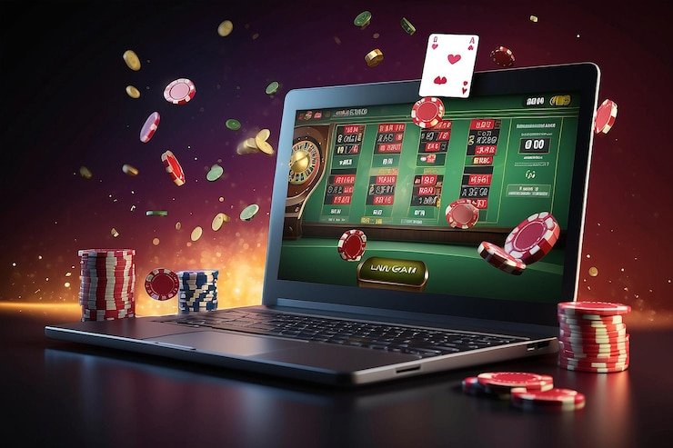 nix777 baccarat table with dealer and card shoe